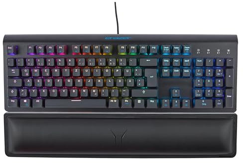 MEDION ERAZER Supporter X11 Mechanical Gaming Keyboard (Extremely Durable Outemu Switches, WASD, 100% Anti-Ghosting, RGB Backlight, High-Quality Aluminium Surface, QWERTZ)