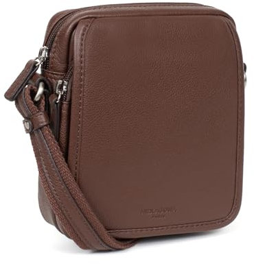 Hexagona - Sacoche - pour Homme - Collection Confort - Chocolat - en Cuir