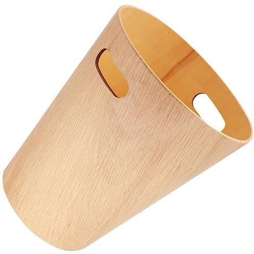 OSALADI Poubelle En Bois Avec Poignées Corbeille À Papier De Bureau Poubelle De Recyclage Naturel Pour Salles De Bains Salles D'eau Cuisines Bureaux À Domicile