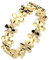 Paula & Fritz® Ring Damen Motiv-Ring Blume-n Gold 316L Chirurgenstahl Größe 52 (16,6) 5,4-mm breit Damen-Ring Herren-Ring Partner-Ring Verlobungsring