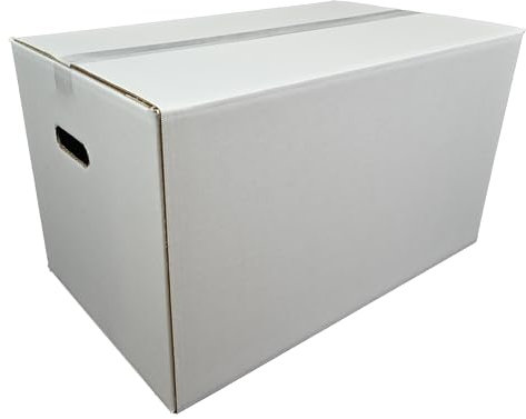 Parspack Verpackungen Umzugskarton, 585 x 350 x 335 mm, Versandkarton, Bücherkartons, Aktenkartons, Übersiedlungskarton, Umzugsbehälter, TOP Umzug,Karton, Weiß, 20 Stück, Stückpreis € 2,99