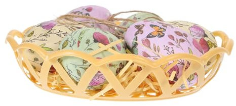 ABOOFAN Ostern Handwerk Runde Dekorationen Färben Ostern Ornament Die Eier Dekorationen Entzückende Hängende Ornament Zubehör Dekorative