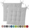 heimtexland 2er Pack Outdoor Stuhlkissen Sitzkissen wasserabweisend wetterfest Gartenkissen 40x40 gesteppt Gartenstuhl Gartenbank Polster Kissen UV-beständig Typ551 Hellgrau