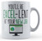 Father Fox - Excel-Lent at New Job - Spreadsheet Colleague, Co-Worker Leaving Gift Mug, Ceramic, 11fl.oz.