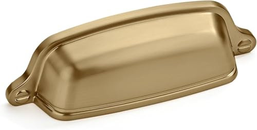 Khtumeware Paquete de 5 tiradores de cajón de 3 pulgadas (76 mm), color bronce champán, manijas de cocina, manijas de cocina de color dorado cepillado
