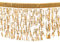 QUARKZMAN 10 Yards Pailletten Fransen Bordüre 6.3 Breit Quaste Fransen Nähen Bordüre Band Polyester für Heimwerker Basteln Nähen Vorhang Kissen Kleid Kleidung Verzierung Gold