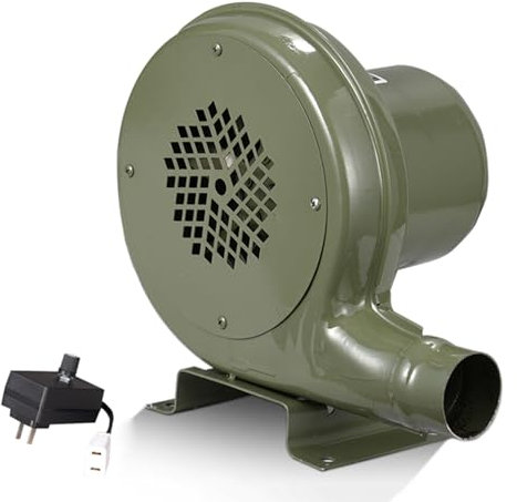 LXRHLIKG Souffleur avec Régulateur de Vitesse, 150 W, Souffleur Barbecue Électrique avec Turbine Centrifuge pour Camping/extérieur