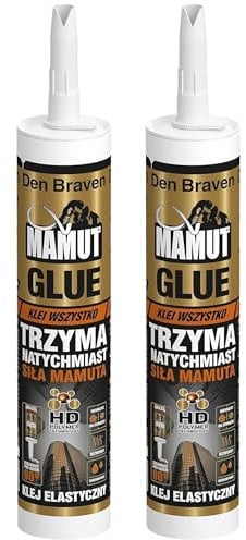 Mamut Glue colla di montaggio, cartuccia 290 ml, colla di montaggio universale, ad alta aderenza, impermeabile, da 40 °C a + 90 °C, bianco (2)