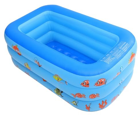 VICASKY Piscina Inflable para Bebe Juguete De Piscina Colchon De Agua Inflable Cuadrada Tres Divertido para y Bebes Jardin o Patio