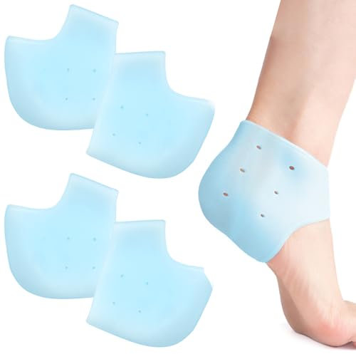 2 Paires Protege Talon Silicone Amorti Antichoc Gel SEBS Chaussettes Protection Talon en Gel Pour Arrière et Soulager la Douleur Pieds Sec, Hydratante Heel Protege Talon Douleur pour Femmes et Hommes