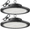 ANNIFUNLY 100W UFO LED Lámpara de Alta Bahía, 2PCS 15000LM Focos LED UFO Interior, 6500K Naves Industriales LED UFO IP65 Impermeable Iluminación Comercial Para Garaje Fábrica Taller Almacén