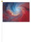 Drapeau miniature rouge bleu imprimé galaxie fournitures de fête pour défilés Coupe du Monde Festival Événements Drapeaux