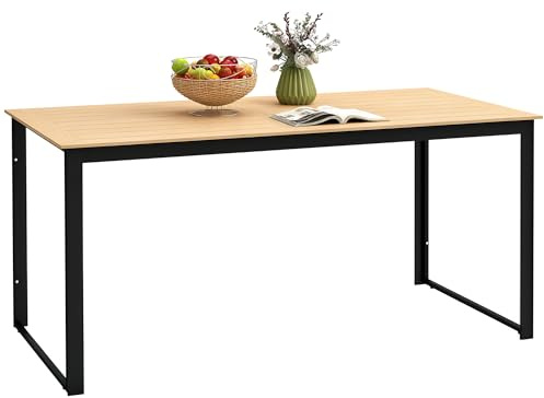 Outsunny Garden Table for 6 People Rectangle 160 x 80 x 75 cm Teak