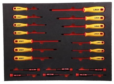 Laser 8486 Insulated Screwdrivers in Foam Inlay