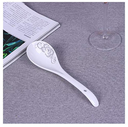 WDSOPK Cuillère en Céramique 10 Petites Cuillères en Porcelaine Chinoise pour La Maison, Petite Cuillère pour Le Dîner Et La Soupe, Cuillère À Mesurer, Cuillère À Soupe（J）