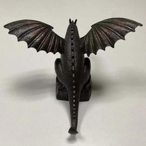 Fontana da esterno a forma di drago - Statua da giardino a forma di drago sputacchiere for laghetti koi, cortili e giochi d'acqua (design resistente alle intemperie)
