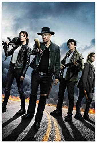 HSYIFF Leinwand Druck Poster Senza Cornice 60 * 80cm Locandina del film Zombieland Doppio tocco
