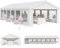 JUMMICO Pavillon 6x12, Gartenzelt UV-Schutz 50+ Festzelt, Partyzelt 6x12 Wasserdicht Stabil Winterfest Party Zelt für Partys Hausparty Hochzeiten, Winterfest Pavillon mit 170g PE-Plane, Weiß