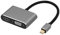 Uqezagpa DisplayPort To Hdmis VGA Double Output Adapter 4K1080P Aluminum Converters For Laptop PC Monitors Projectors