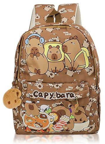 Capybara Rucksack Kinder- Cartoon Schoolbag Verstellbare Riemen Schule Rucksack Kawaii Buchtasche Große Kapazität Schule Buchtasche Reise Laptop Buchtasche Fashion Weihnachts Geburtstag Geschenke