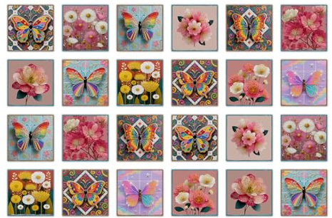 CEIEVER Azulejos Adhesivos Cocina 24 Piezas 20x20cm Vinilo Pared Vinilos de Pared Decorativos Baldosas Adhesivas, Pegatinas de Baldosas para Decor Azulejos Muebles Baño