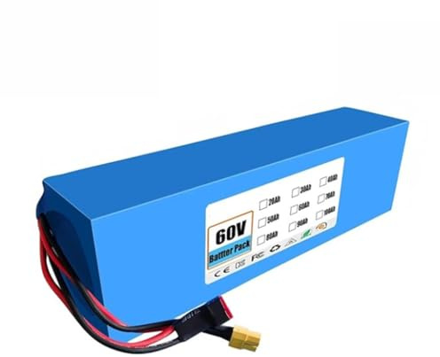 60V E-Bike Pedelec Akku 100AH 16S4P Electric Bicycle Battery Hochleistungs-Lithium-Ionen-Akkus Für Elektrofahrräder Mit Ladegerät T