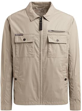 Camp David Herren Leichte Kurzjacke im Utility-Stil mit Paper-Coating