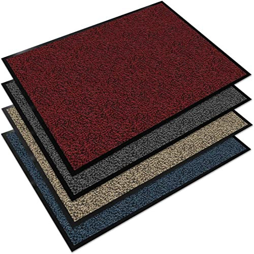 Floordirekt EVEREST Schmutzfangmatte Sky - Testsieger - Fußmatte in vielen Farben und Größen - rot-schwarz, 135x200 cm