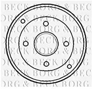 Borg & Beck BBR7134 Bremstrommel