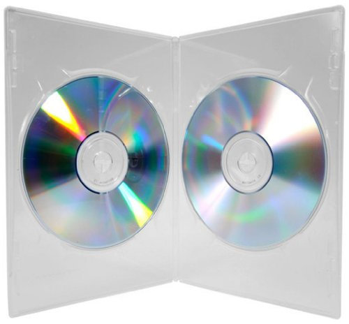 Four Square Media 50 X Double Slimline DVD Clear Case 7mm Spine - Pack of 50