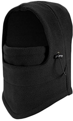 BXT Kids Multifunction Thermal Fleece Balaclava Snood Cycling Hiking Full Face Warmer Skiing Snow Snowboarding Neck Warmer Outdoor Wind Stopper Neckerchief Sports Hat Headwear (Black)