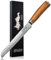 Wusaki - Couteau à Pain Design Japonais lame damas 20cm en acier 10Cr manche en bois d'olivier - vendu dans un coffret cadeau