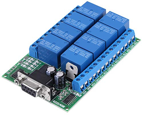 12V 8-kanals DB9 RS232 Relämodul, Fjärrstyrd Strömbrytare för Smart Hem