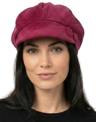 Cool4 Ballonmütze Damen Grobcord – Elegante Schirmmütze im Newsboy Stil, Frühling Herbst Winter A06