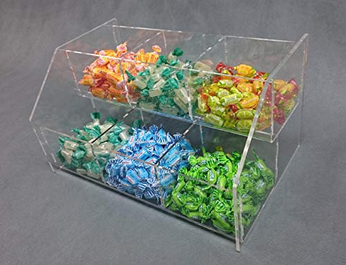 Astroplastic Espositore Contenitore Trasparente in plexiglass Trasparente da banco Porta Caramelle, Snack, gomme, etc. (2 alzate)