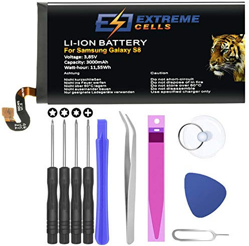 Extremecells Batterie compatible avec Samsung Galaxy S8 SM-G950U1 SM-G950W EB-BG950ABE GH43-04731A