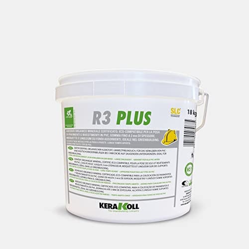 Kerakoll R3 Plus 18 Kg - Adesivo organico per resilienti e tessili