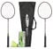 Vector X VXB-10 Jr. Badmintonschläger-Set aus Aluminium (Mehrfarbig) 2 Schläger und 3 Stück Nylon-Shuttles mit Komplettbezug-Set Material: Aluminium für fortgeschrittene