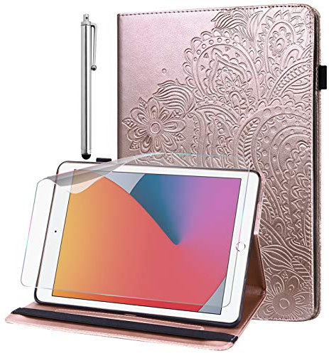 GLANDOTU Coque pour Apple iPad Mini 1/2/3/4/5, Ultra Slim Léger Smart Cover Étui Cuir PU Case de Protection Housse Tablette Apple iPad Mini 1/2/3/4/5 (Rose Gold)