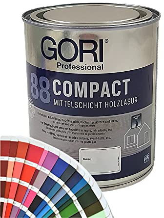 Gori 88 Compact Mittelschicht Holzlasur Sonderfarbtöne (0,75Liter, 4170 Antikblau)