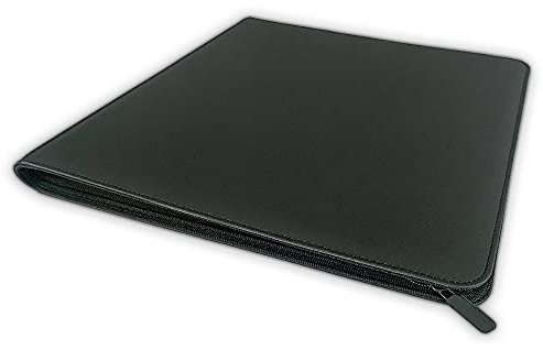 Arkero-G® 12-Pocket Premium Playset Zip Binder Schwarz/Black - 460 Karten Album/Reißverschluss Portfolio - Sammelalbum Pokemon, Magic, Yugioh