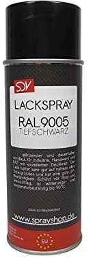 SDV Chemie Lackspray RAL 9005 schwarz glänzend 1x 400ml TIEFSCHWARZ Acryllack Autolack