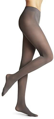 FALKE Damen Pure Matt 50 DEN Strumpfhose halb blickdicht matt reißfest druckfreier Komfortbund Feinstrumpfhose verstärkte Fußspitze feiner Naht feines weiches WE CARE Material 1 Stück, Grau (Platinum 3903), M