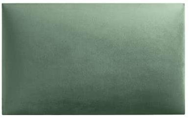 softwalls Wandkissen Samt mit 50mm Polsterung - Bett Kopfteil Wandpolster - Wandverkleidung - Wandpaneele | 50 x 30 Mintgrün