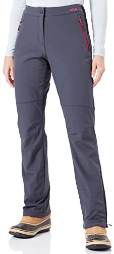 CMP - Pantaloni in Softshell da Donna, Titanio-Fucsia, 46