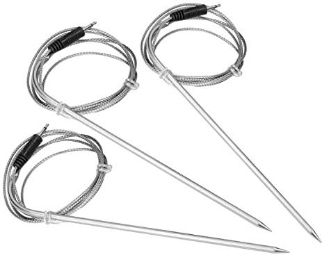 RANRAO BBQ Thermometer Sonde Edelstahl Ersatzsonden Thermometer Ersatz Sonde Sensor für BBQ Thermometer IBBQ-4T / IRF-4S