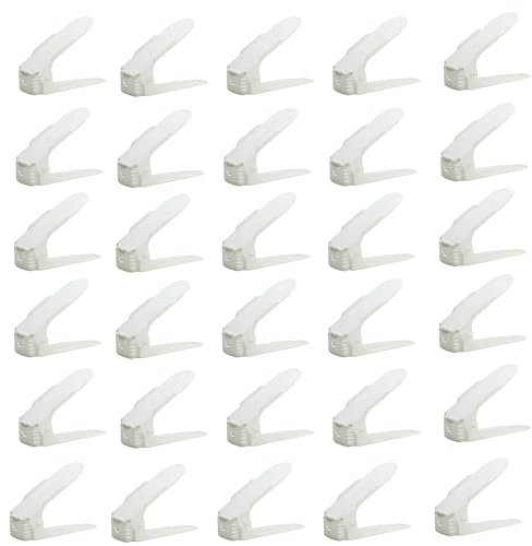 Deuline 30 x Verstellbarer Schuhregal Schuhstapler schuhaufbewahrung Schuhorganizer Schuhhalter Farbe: Weiss 521135