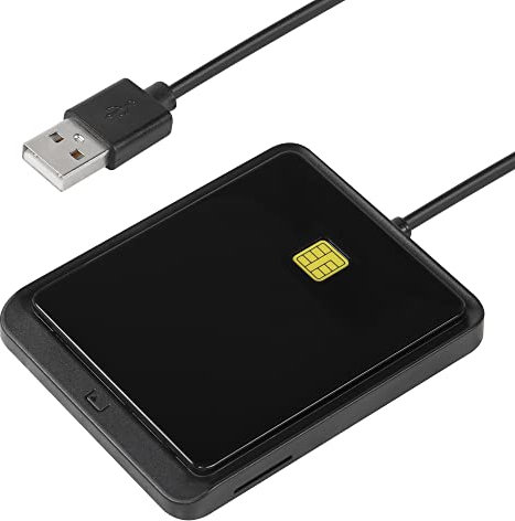 Lecteur de Carte à Puce CERRXIAN CAC, Lecteur de Carte commun CAC à accès commun USB2.0, pour Carte bancaire/Carte d'identité/Carte IC, avec Windows Mac OS