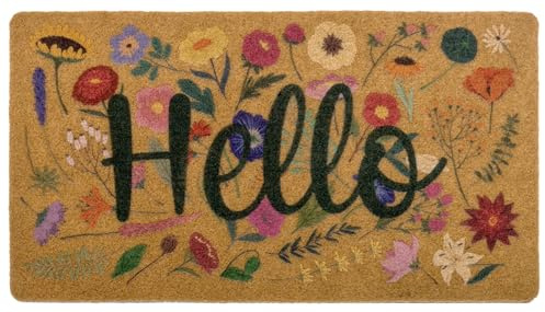 Eohak Spring Welcome Door Mats with Non-Slip Backing Flower Seasonal Door Mat for Farmhouse Door Mat Decoration 17 x 29 Inch