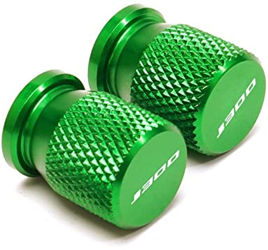 TEAUSA Motorrad CNC Zubehör Fahrzeug Rad Reifen Ventilkappen Air Port Stem Plug Cover Fit for Kawasaki J300 J 300 2014-2019 2020 2021 (Color : Green)